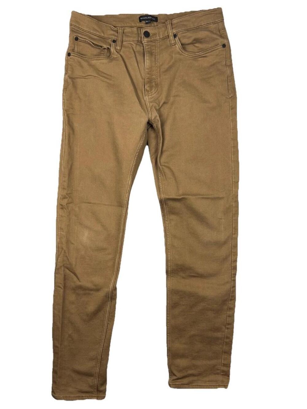 Banana Republic Mens Skinny Jeans Size 34x32 Brown Stretch 5-Pocket Design